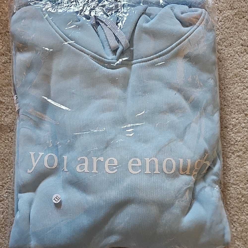Blue Hoodie with Inspirational Text